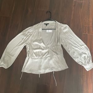 Banana republic satin wrap top NWT